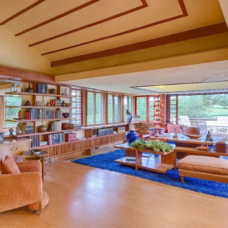 The Interior - <a href="https://franklloydwright.org/two-frank-lloyd-wright-homes/taliesin-interior/">Photo Source</a>