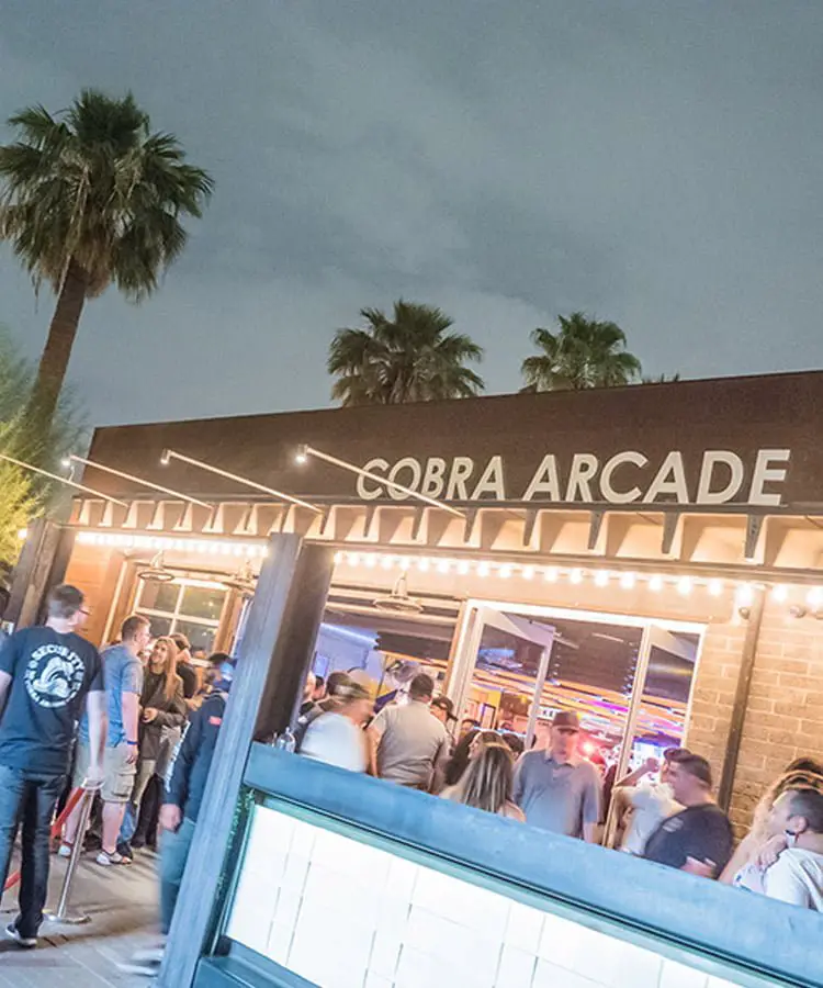 Cobra Arcade bar <a href="https://cobraarcadebar.com/phoenix/">Photo Source</a>